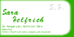 sara helfrich business card